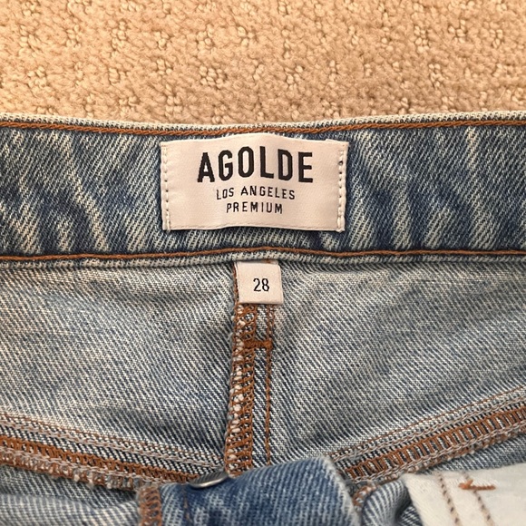Agolde Quinn High Rise Denim Mini Skirt - Picture 5 of 9